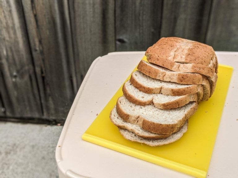 bread on breadboard