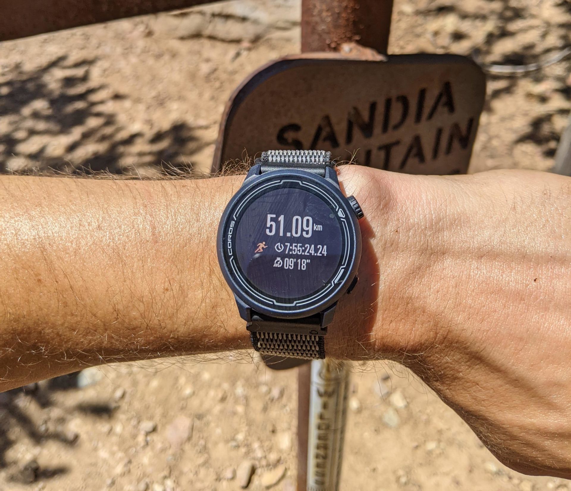 50km on the watch